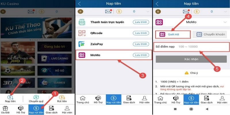 Nạp tiền KUBET an toàn